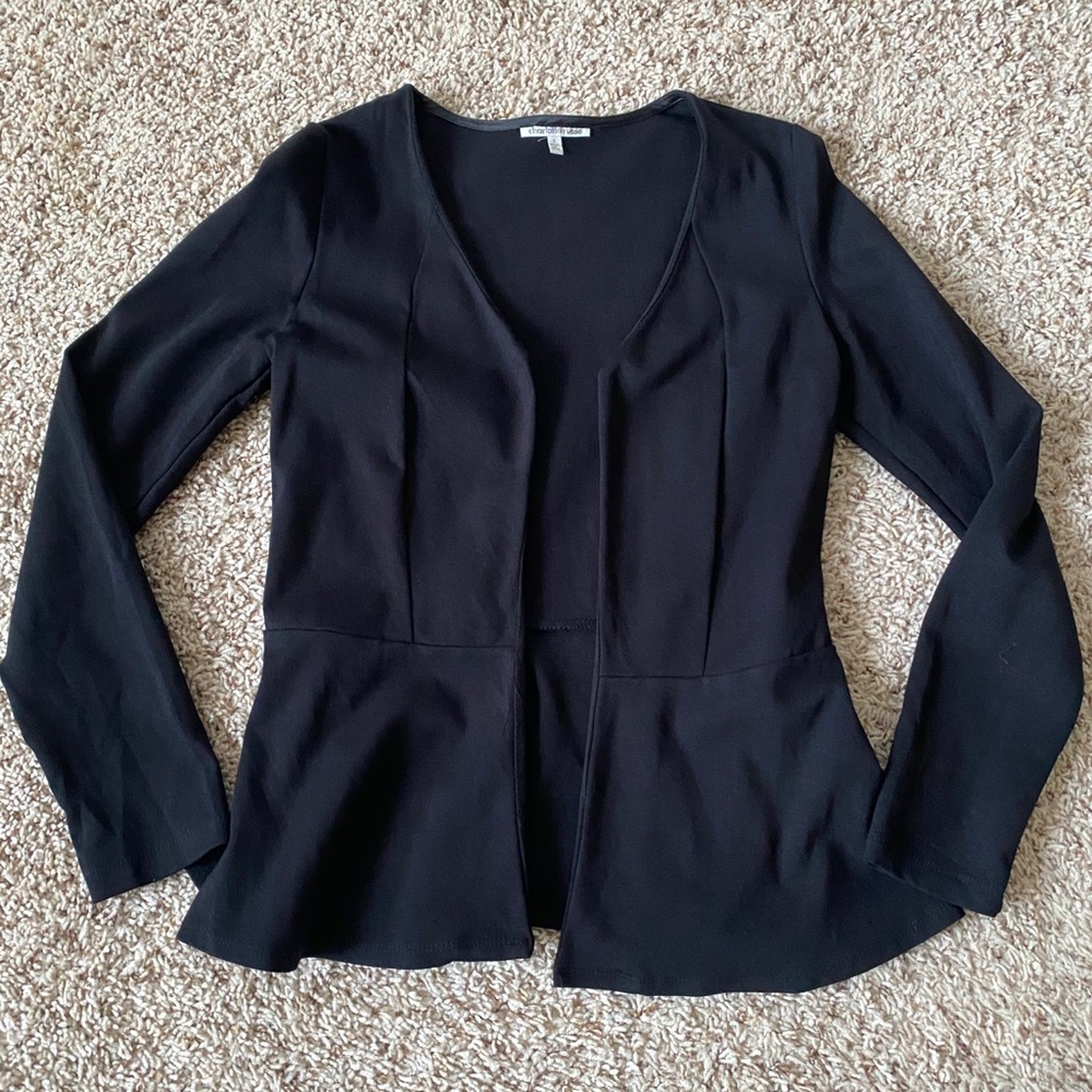 Black peplum blazer
